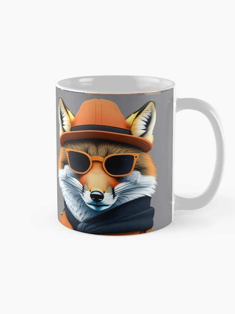 Thumbnail 3 von 6, Kaffeebecher, Fuchs im Rapper-Stil designt und verkauft von Rui Fernandes.