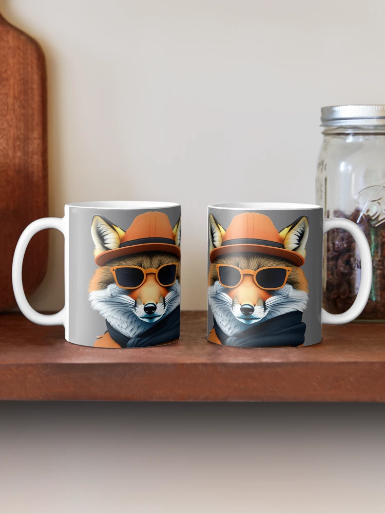 Thumbnail 2 von 6, Kaffeebecher, Fuchs im Rapper-Stil designt und verkauft von Rui Fernandes.