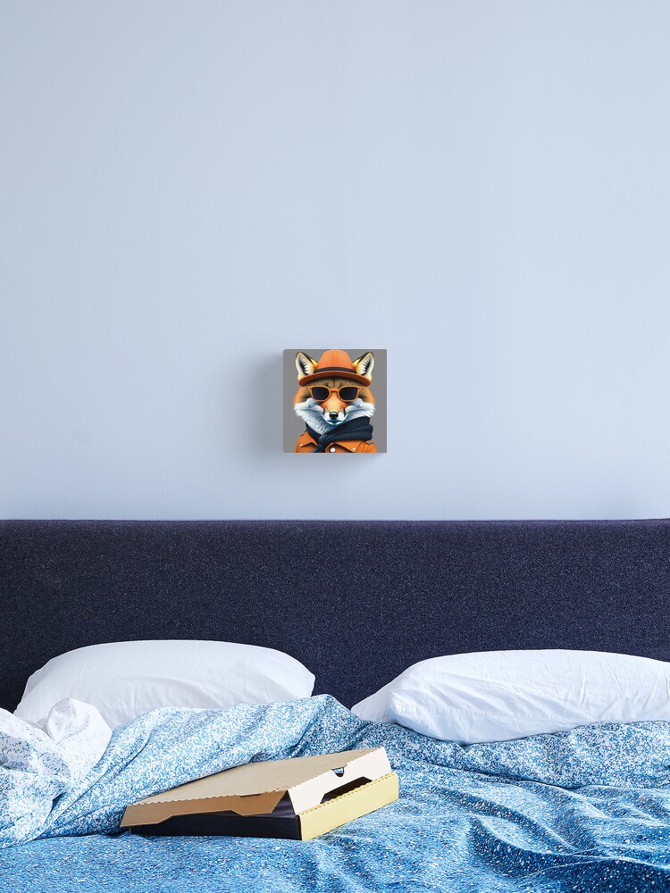 Thumbnail 2 of 3, Canvas Print, Rapper-style fox designed and sold by RuiFernandes.