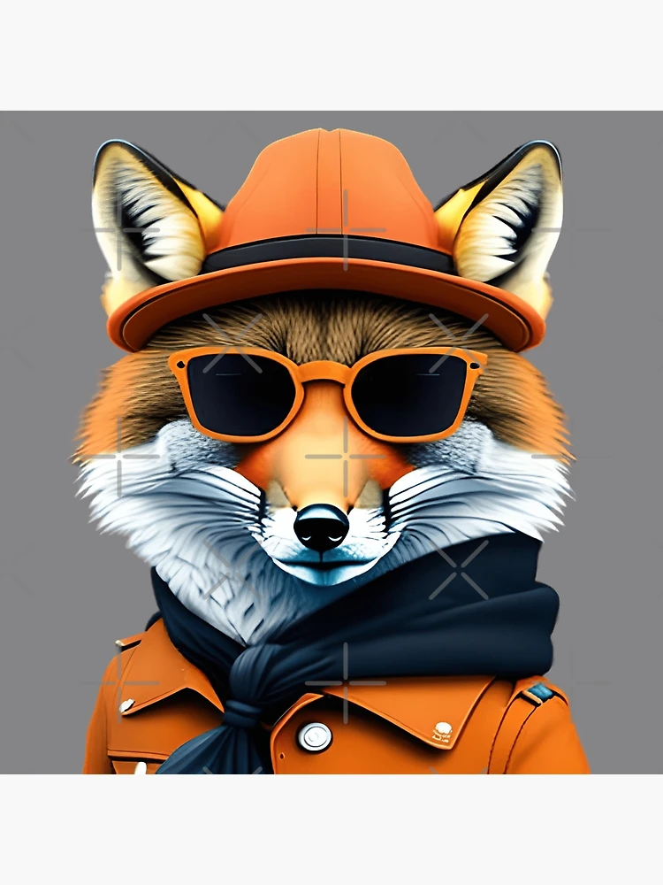 Thumbnail 3 of 3, Poster, Rapper-style fox designed and sold by Rui Fernandes.