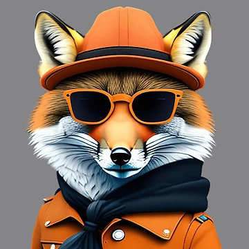 Artwork thumbnail, Rapper-style fox by Rui Fernandes