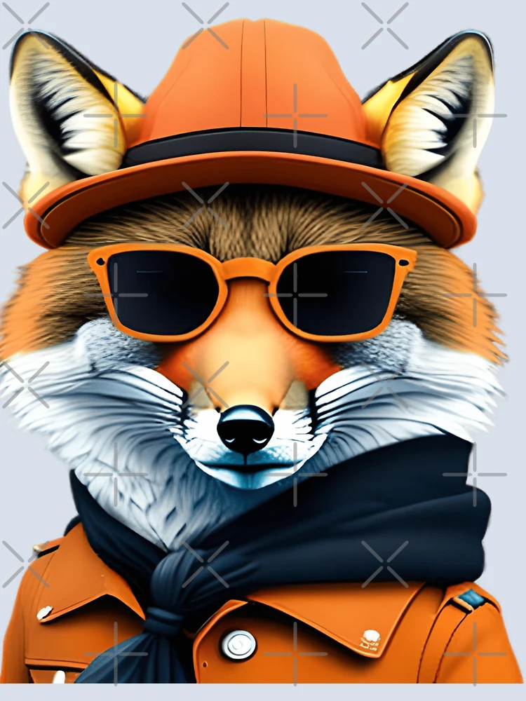 Thumbnail 4 von 4, Boxy T-Shirt, Fuchs im Rapper-Stil designt und verkauft von Rui Fernandes.