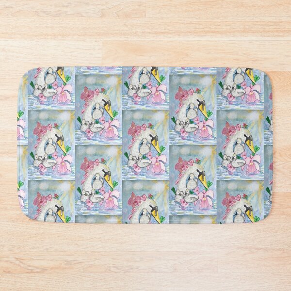 Item preview, Watercolor swan and babies designed and sold by altairaleon.