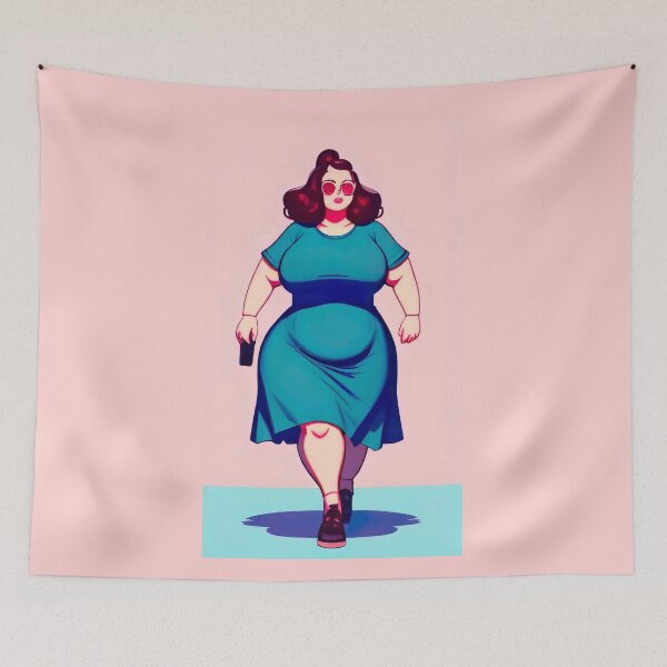 Item preview, BBW Cartoon Lady designed and sold by RaveToTheGrave.