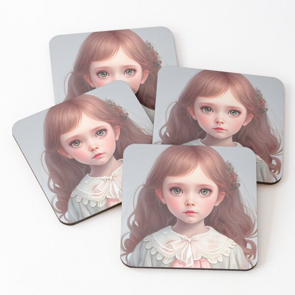 Item preview, Cute cartoon girl with big expressive eyes. Cartoon character designed and sold by anytka.