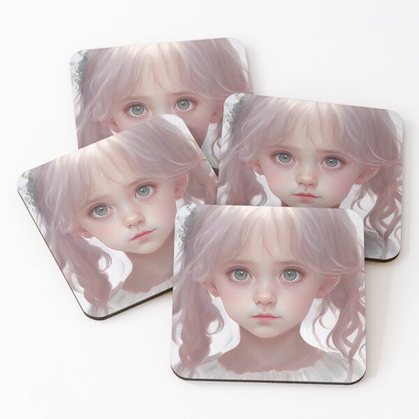 Item preview, Cute cartoon girl with big expressive eyes. Cartoon character designed and sold by anytka.