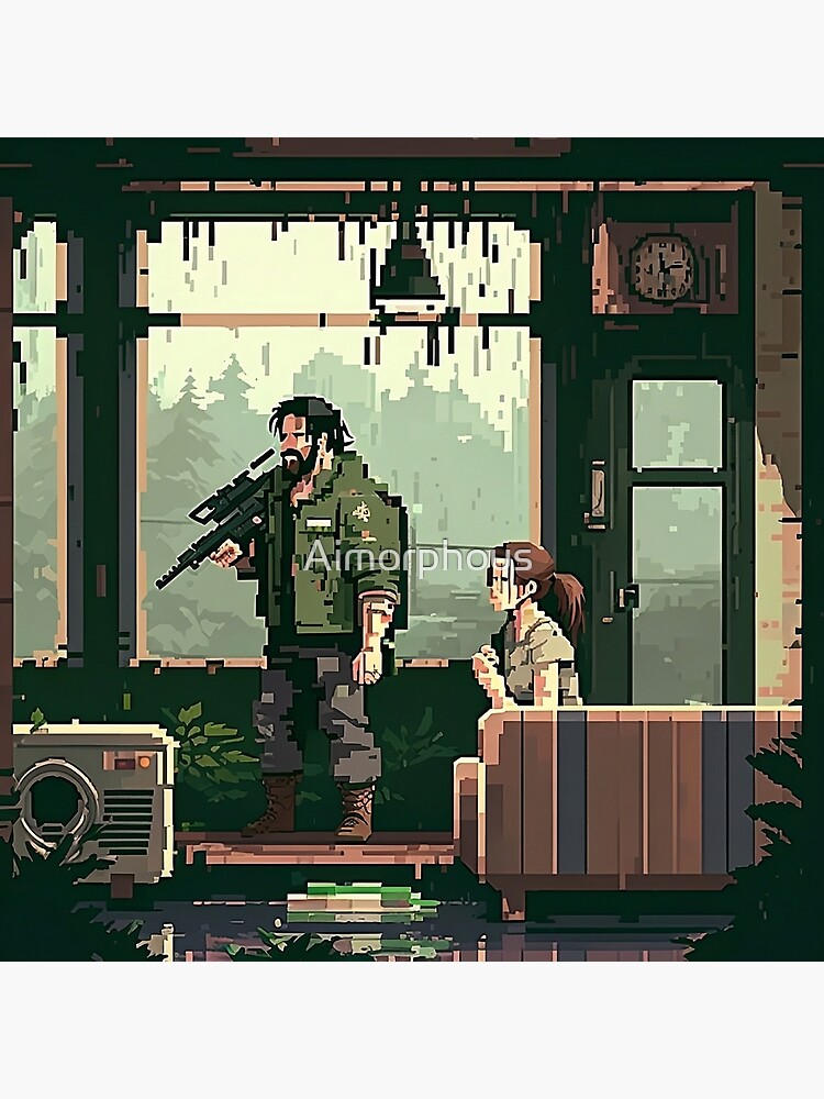 Ellie, Joel e Abby / The Last Of Us 2 (Totem Colecionável em Pixel Arte)