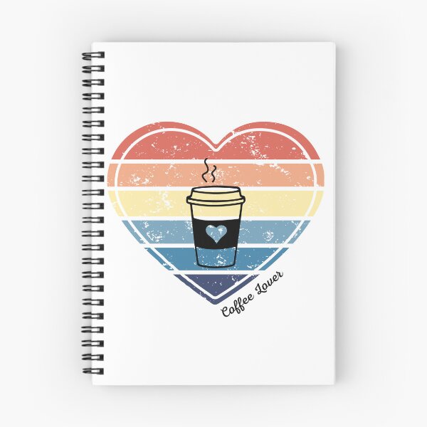 Item preview, Coffee Lover 2 Retro Sunset Heart designed and sold by Print-A-Joke.