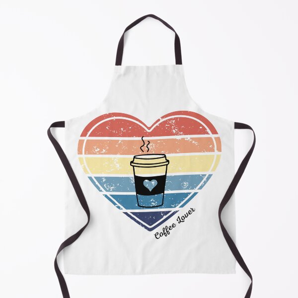 Item preview, Coffee Lover 2 Retro Sunset Heart designed and sold by Print-A-Joke.