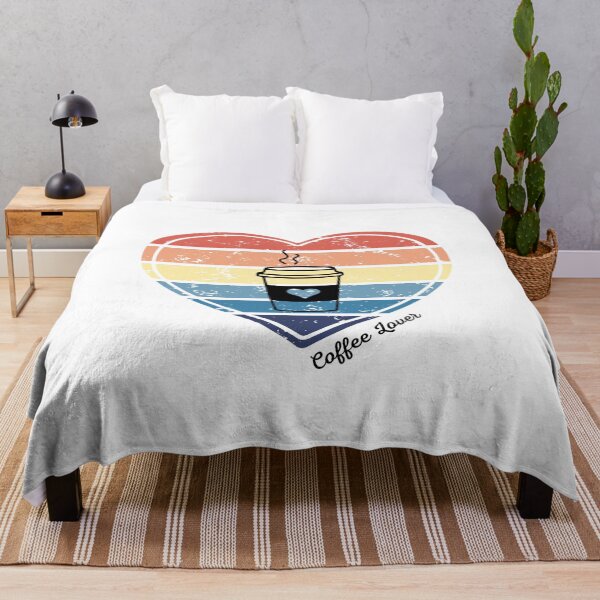 Aperçu de l'œuvre Coffee Lover 2 Retro Sunset Heart créée et vendue par Print-A-Joke.