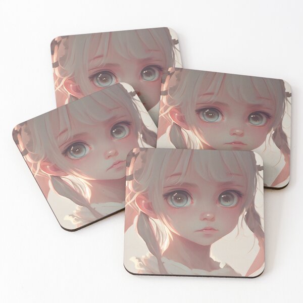 Item preview, Cute cartoon girl with big expressive eyes. Cartoon character designed and sold by anytka.
