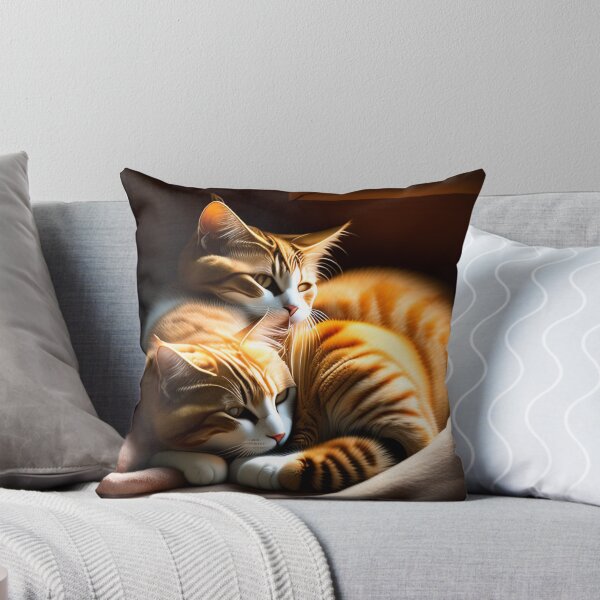Artikelvorschau, A pair of cats snuggled up together, grooming each other or napping in a cozy spot. entworfen und verkauft von Bernsteinhaus.