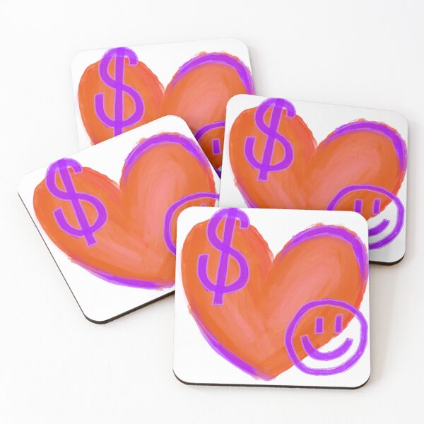 Item preview, orange and purple heart designed and sold by Mattie !!!.