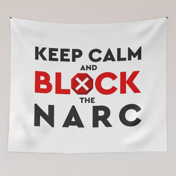 Item preview,  Keep Calm Narcissism Abuse Survivor Black White And Red Typography designed and sold by Zazizu.