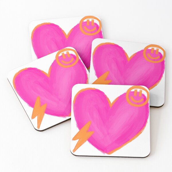 Item preview, pink and orange heart designed and sold by Mattie !!!.