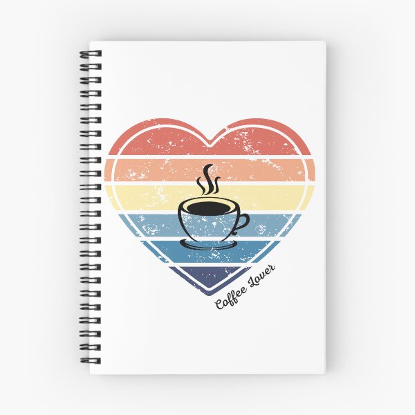 Item preview, Coffee Lover Retro Sunset Heart designed and sold by Print-A-Joke.