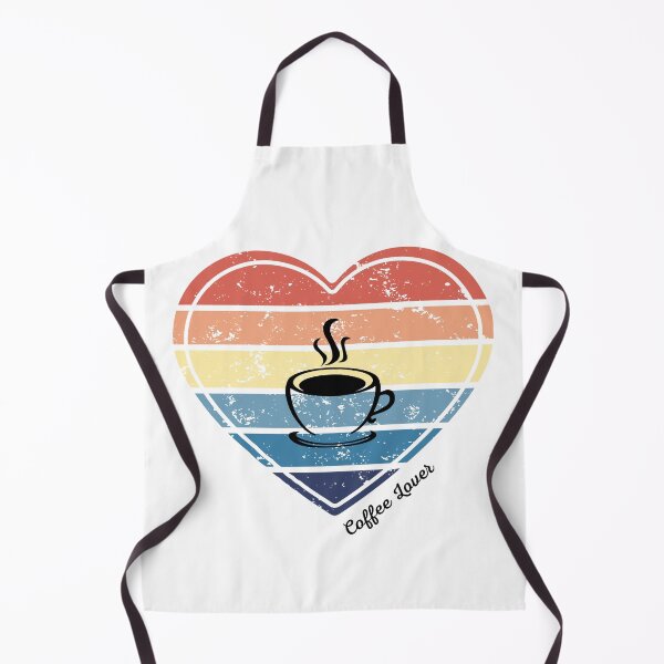 Item preview, Coffee Lover Retro Sunset Heart designed and sold by Print-A-Joke.