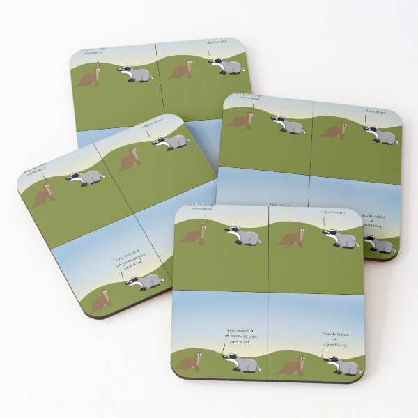 Item preview, Badger and otter designed and sold by nicolacsmith.
