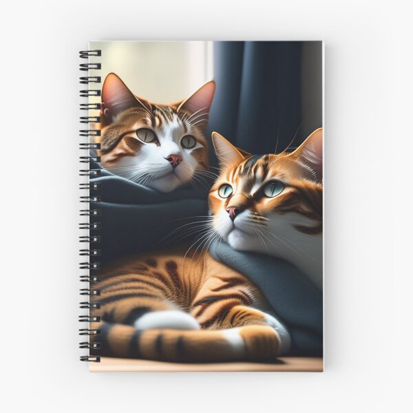 Item preview, two cats snuggled up together, grooming each other or napping in a cozy spot designed and sold by Bernsteinhaus.