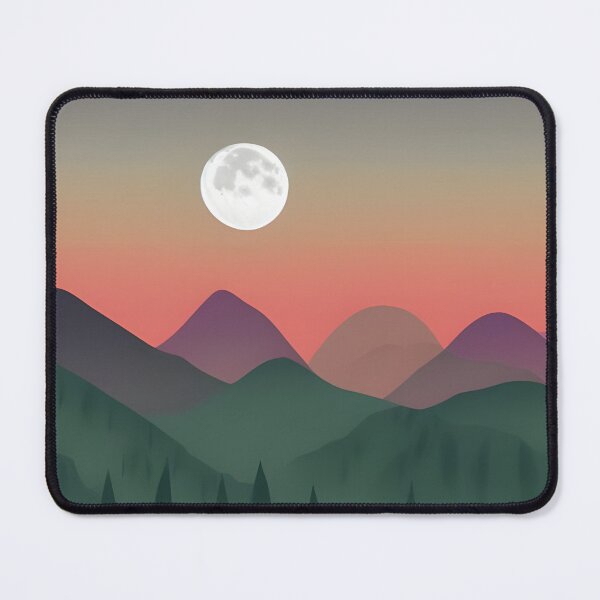 Item preview, Minimalist Mountain Sunset Landscape Gradient Sky designed and sold by spacefogdesign.