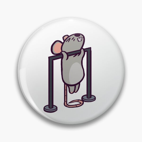Item preview, Cute Cartoon Rat Chin Ups designed and sold by ThumboArtBumbo.