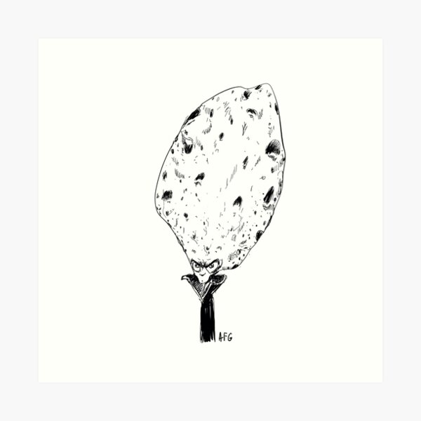 Crater Head Alien Art Print