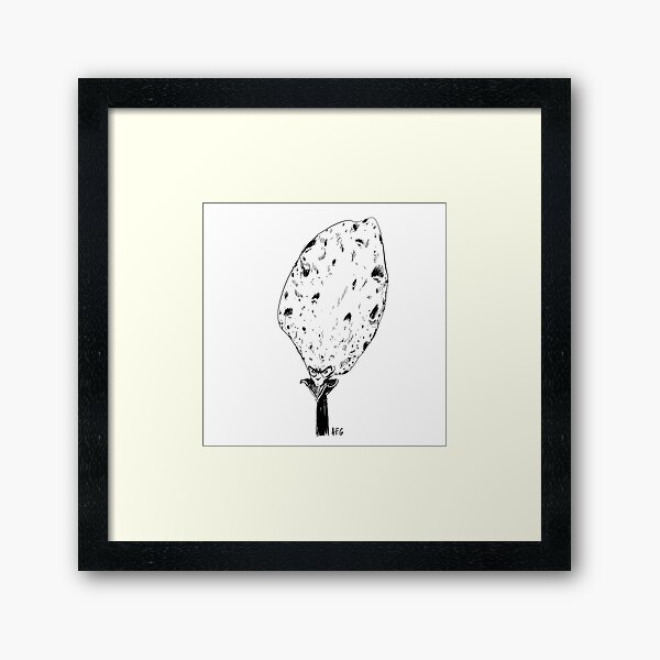 Crater Head Alien Framed Art Print