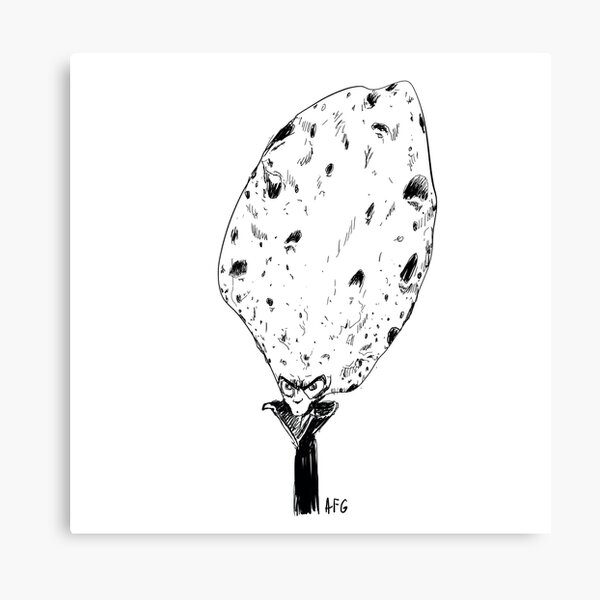 Crater Head Alien Canvas Print