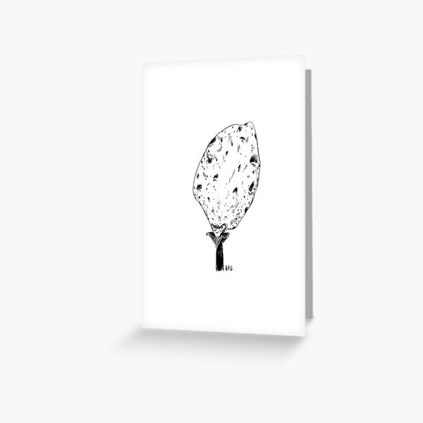 Crater Head Alien Greeting Card