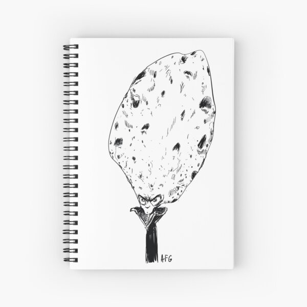 Crater Head Alien Spiral Notebook