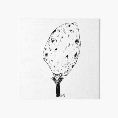 Crater Head Alien Art Board Print