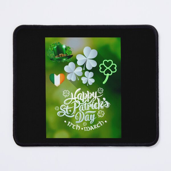Item preview, Happy St. Patrick's Day Clovers Hat Heart designed and sold by teewearstyle.