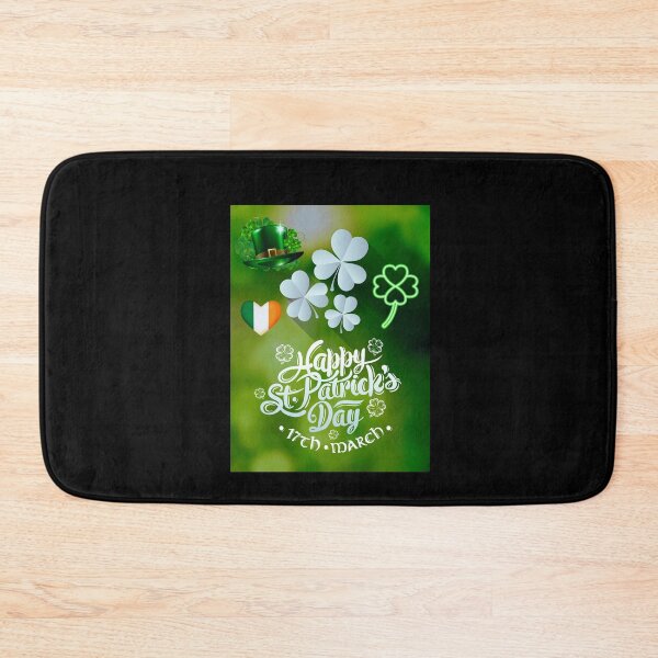 Item preview, Happy St. Patrick's Day Clovers Hat Heart designed and sold by teewearstyle.
