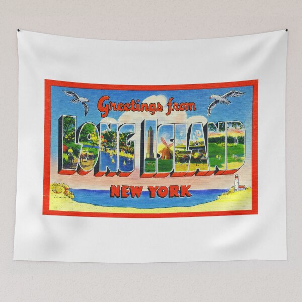 Item preview, Long Island New York Greetings Beach Vintage Travel designed and sold by Travel Time.