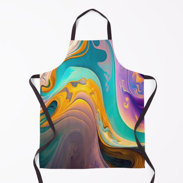 Item preview, Liquid abstract marble painting background print with a purple yellow blue colored texture designed and sold by anytka.