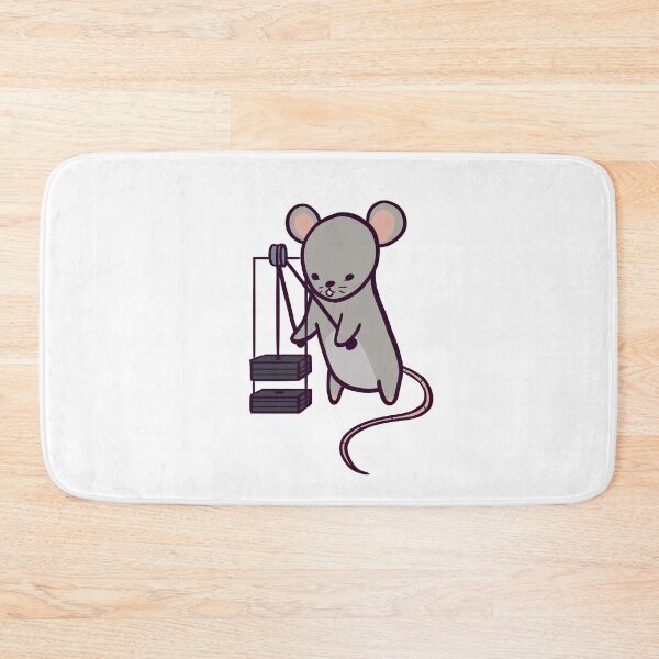 Item preview, Cartoon Gym Rat Tricep Cable Pull designed and sold by ThumboArtBumbo.