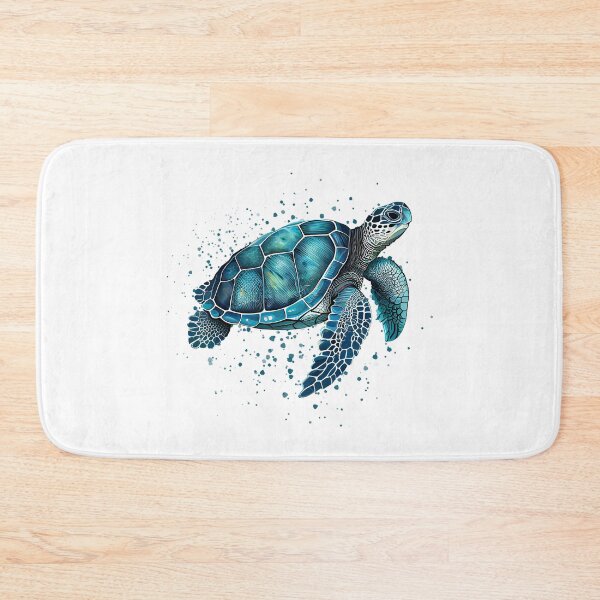 Item preview, Blue Turquoise Sea Turtle designed and sold by HappyLifeCreate.