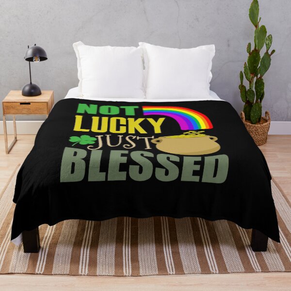 Item preview, Not lucky just blessed - shirt design - Redbubble designed and sold by bluehatgraphics.