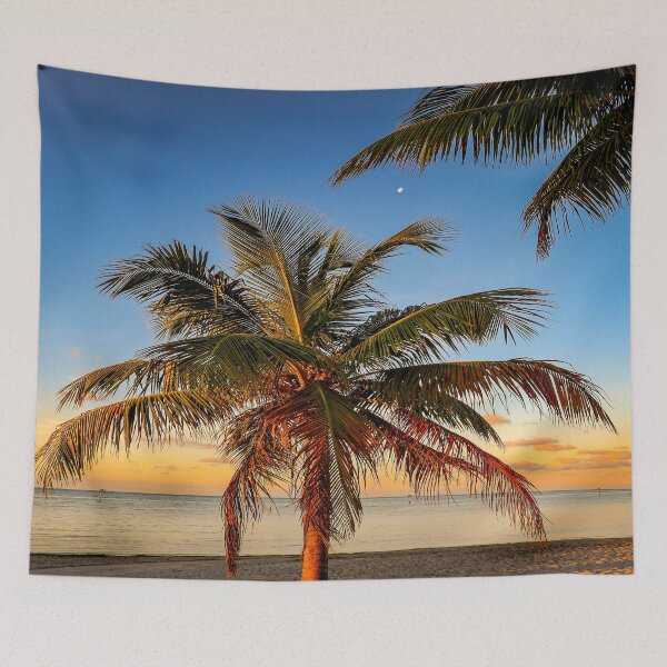 Item preview, Tropical Sunrise with Palm Tree and the moon in Key West Florida designed and sold by Craig Kauzmann.