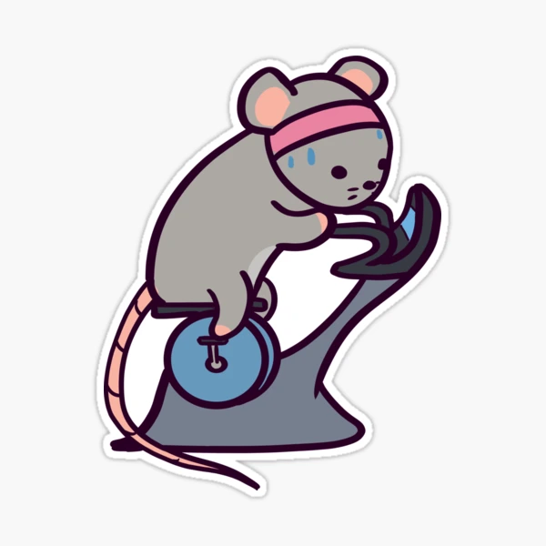 Cute Gym Rat Deadlifting Sticker for Sale by ThumboArtBumbo