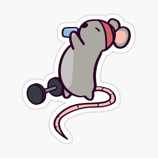 Cute Gym Rat Deadlifting Sticker for Sale by ThumboArtBumbo