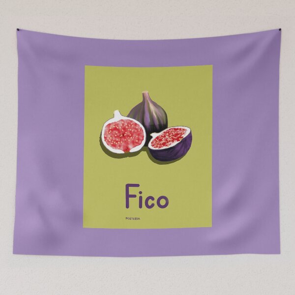 Item preview, FICO illustration with purple figs on light green designed and sold by Posteria.