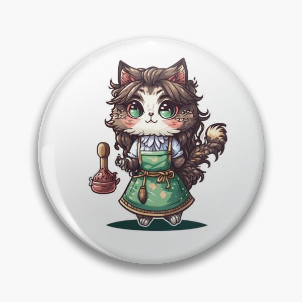 Item preview, Meowvelous Maid - Charming Cat Dressed as a Maid Sticker designed and sold by Cute Critters Stickers.