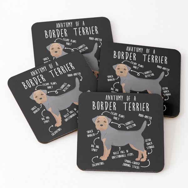 Item preview, Border Terrier Blue and Tan Dog Anatomy designed and sold by Clara Hollins.