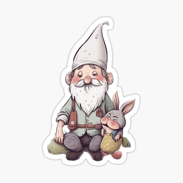 Item preview, Hoppy Easter Gnome & Bunny designed and sold by Banded-Canyon.