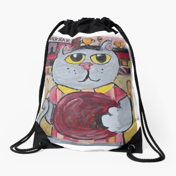 Item preview, Cute Folk Art Cat Bowler Painting designed and sold by mytshirtfort.