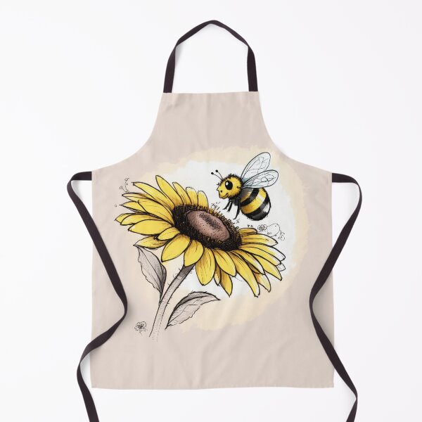Item preview, Bee on a Sunflower Illustration for Cute Bee Lovers designed and sold by Aurora Hues.