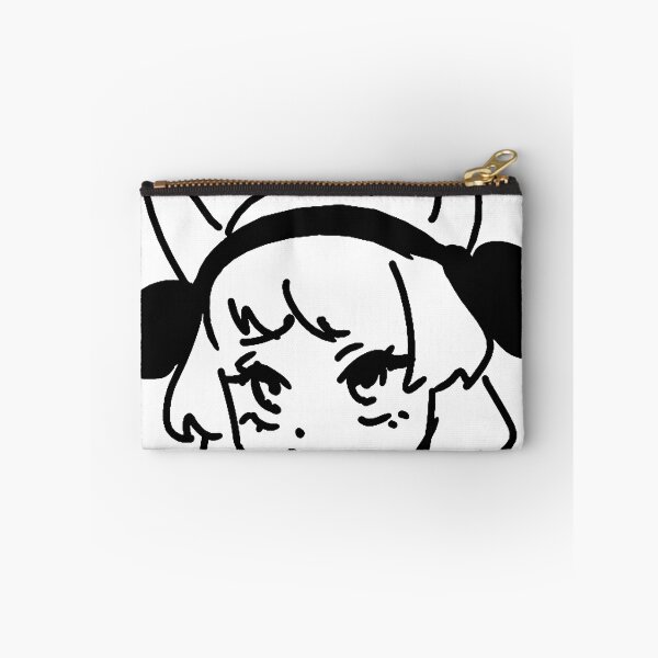Item preview, Black and white Blushing Fox Girl designed and sold by Nyamelon.
