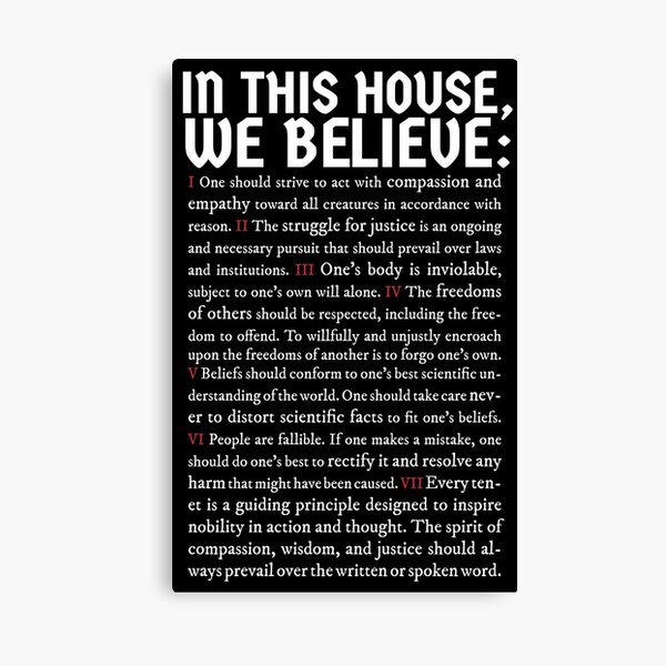 Item preview, in this house satanic temple tenets designed and sold by fatpoppydesign.