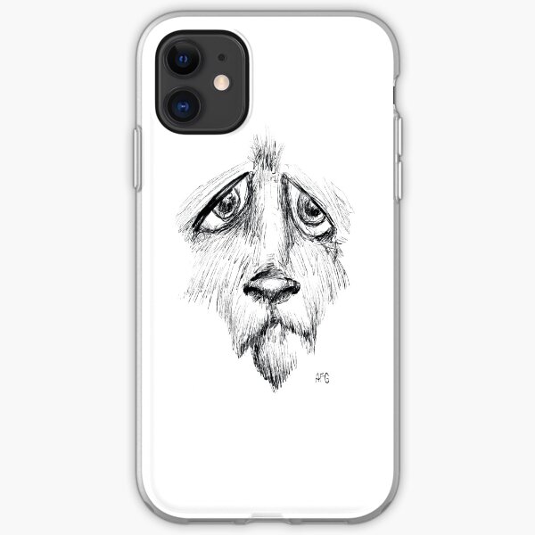 Sad Eyes Puppy iPhone Soft Case